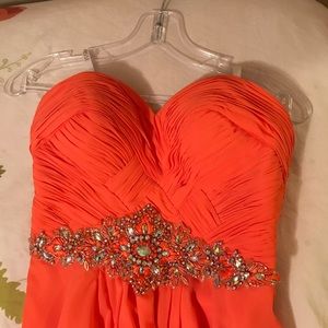 Orange prom dress